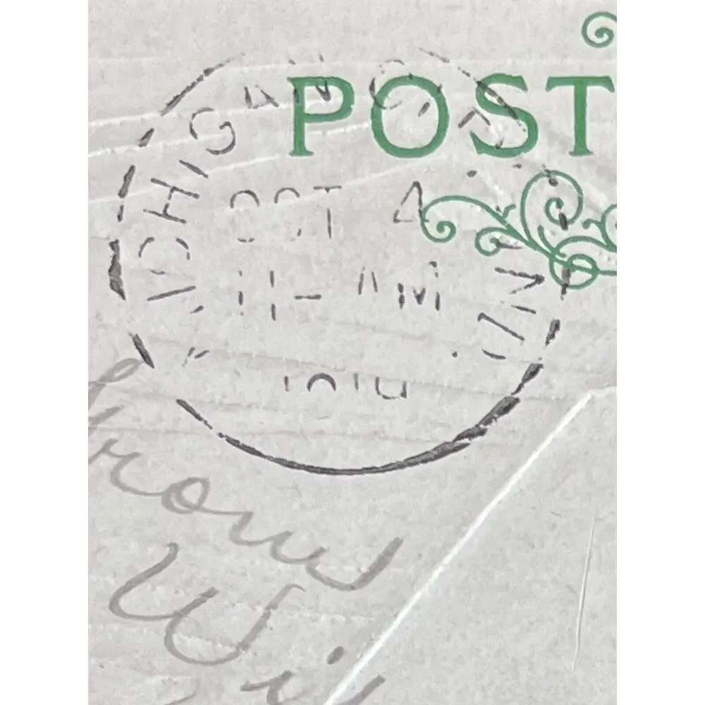 Antique 1919 Ephemera Postcard Sweet Message Forget Me Not Birthday Posted SEE